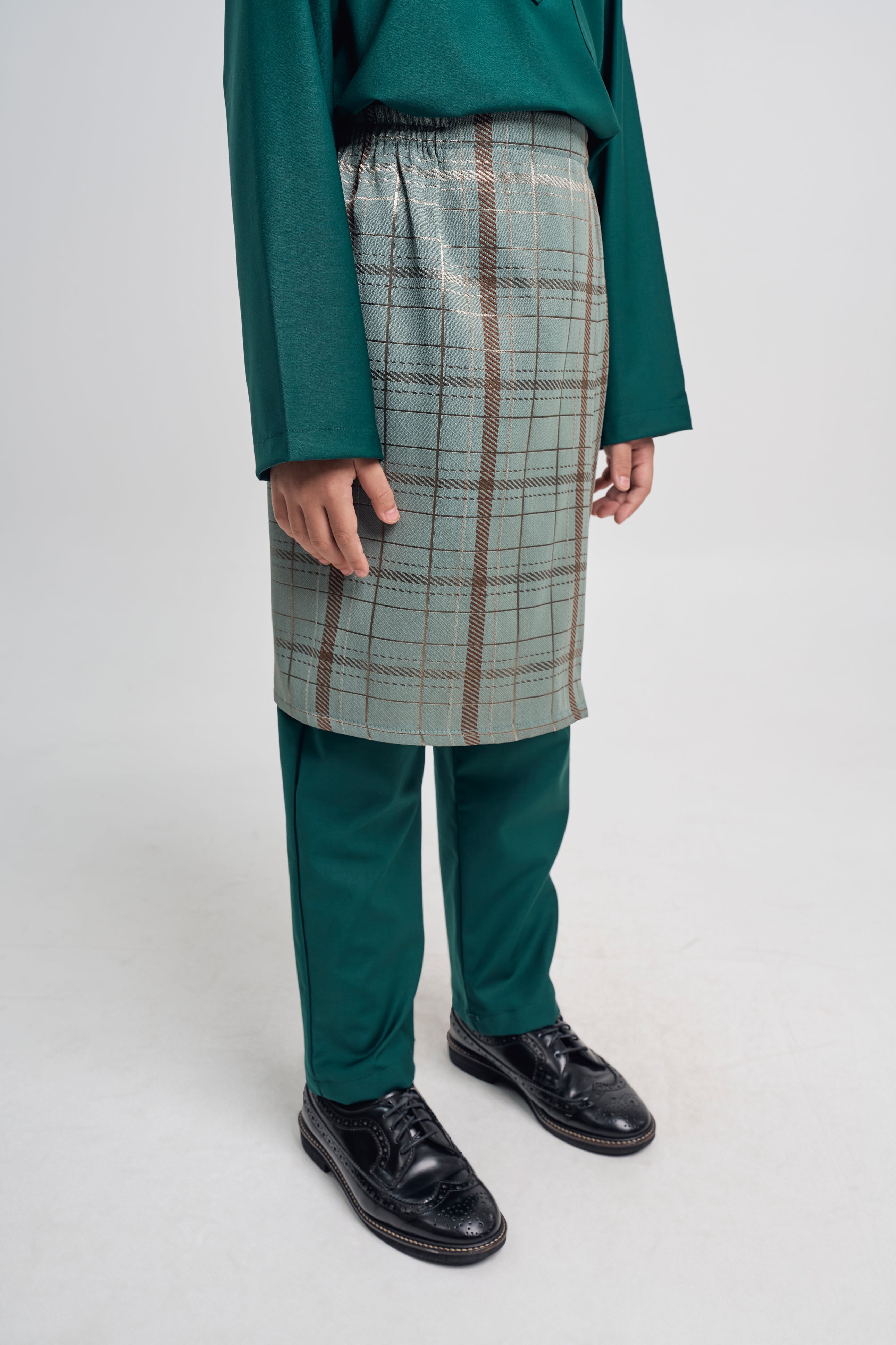 Patawali Boys Baju Melayu Cekak Musang - Emerald Green