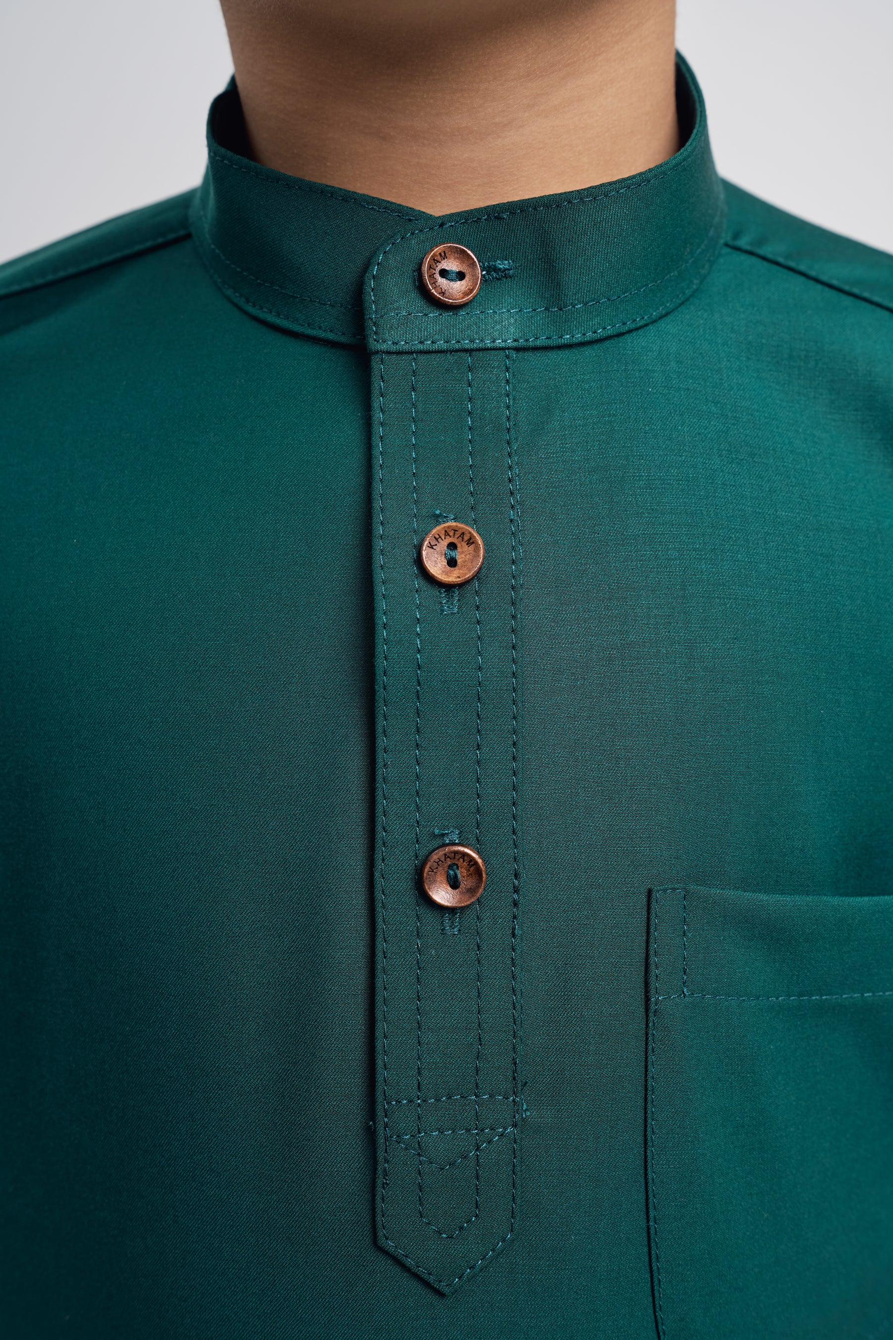 Patawali Boys Baju Melayu Cekak Musang - Emerald Green