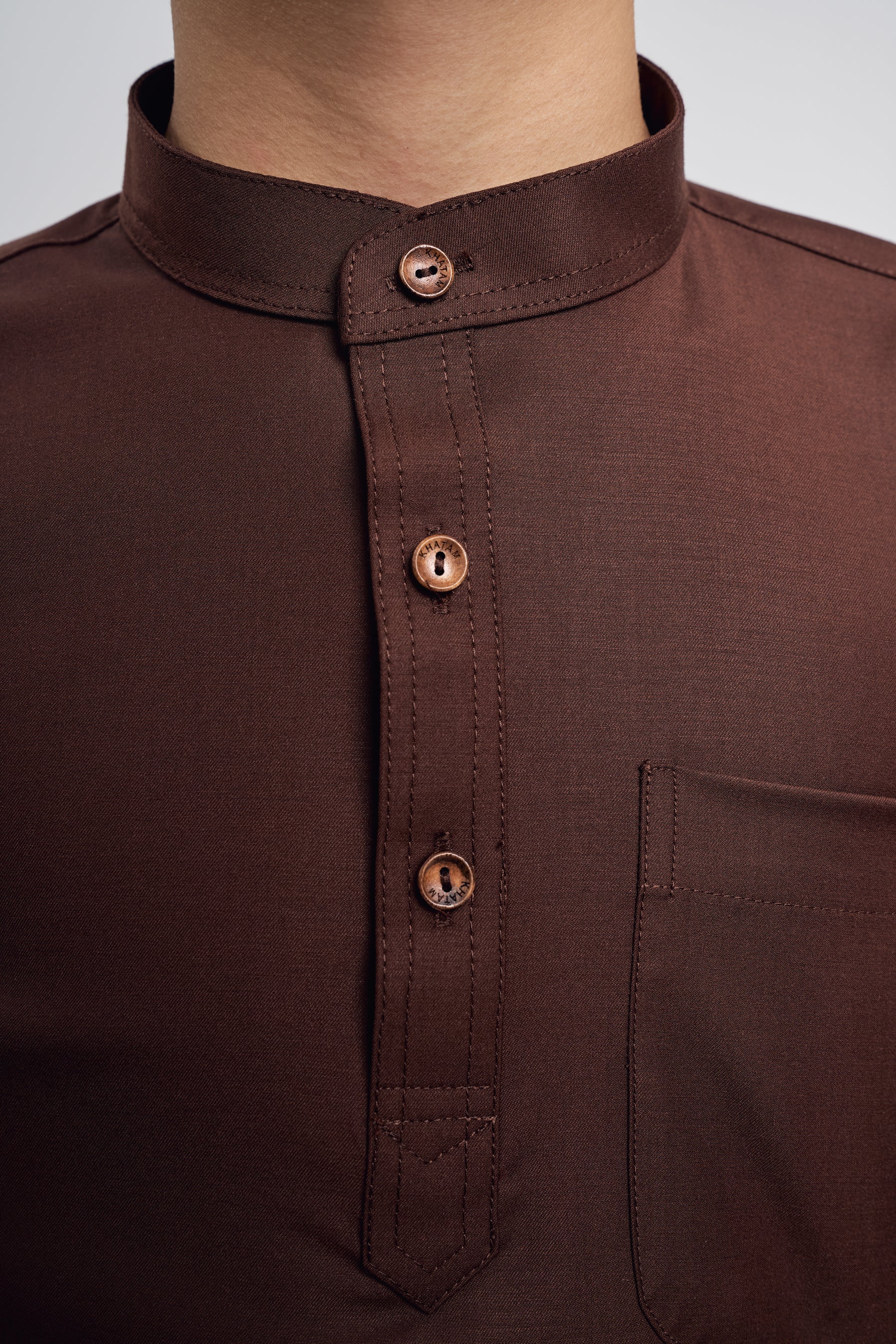 Patawali Boys Baju Melayu Cekak Musang - Dark Brown