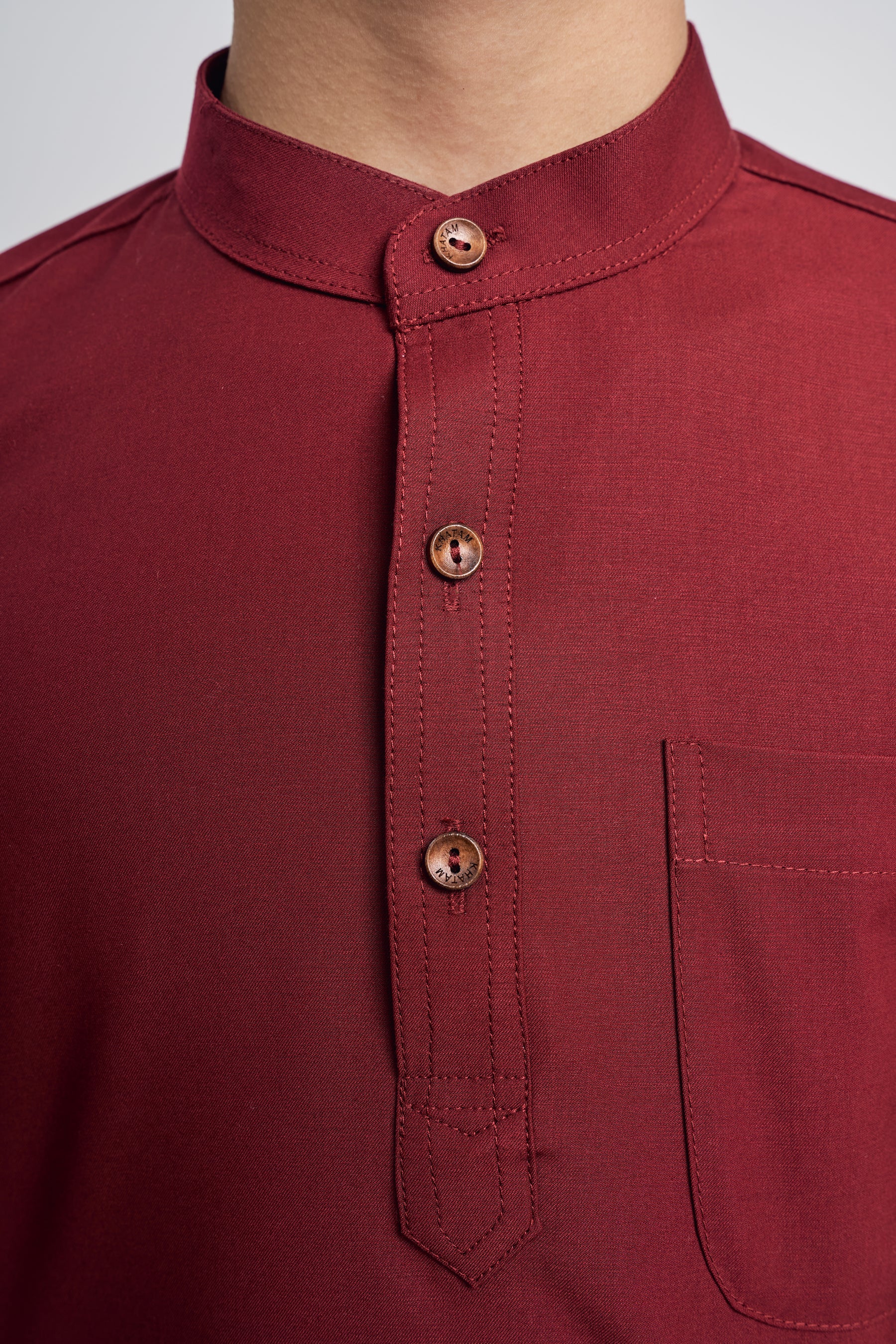 Patawali Boys Baju Melayu Cekak Musang - Mahogany Red