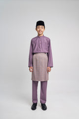 Patawali Boys Baju Melayu Cekak Musang - Dusty Lilac