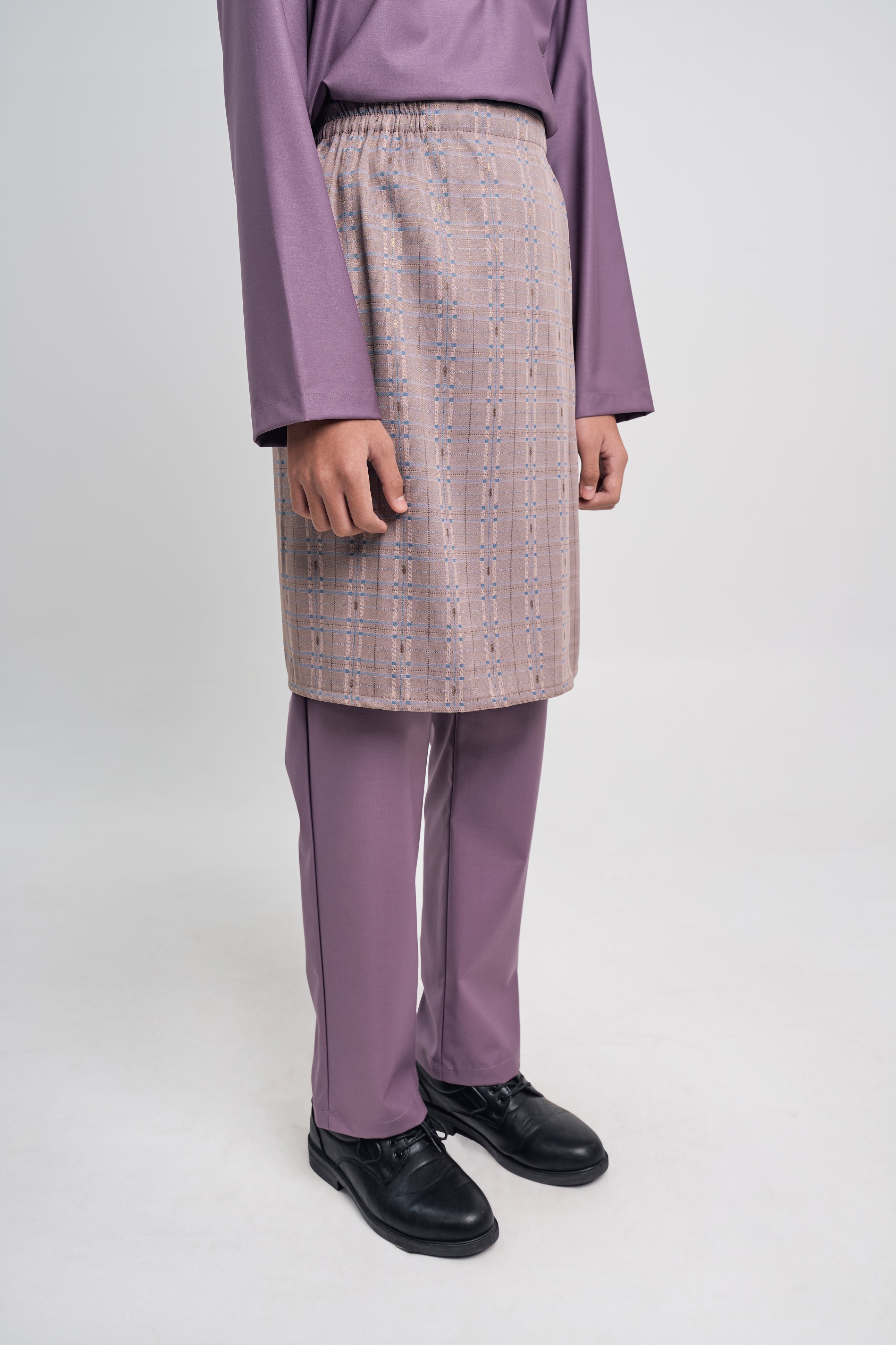 Patawali Boys Baju Melayu Cekak Musang - Dusty Lilac