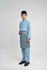 Patawali Boys Baju Melayu Cekak Musang - Light Blue