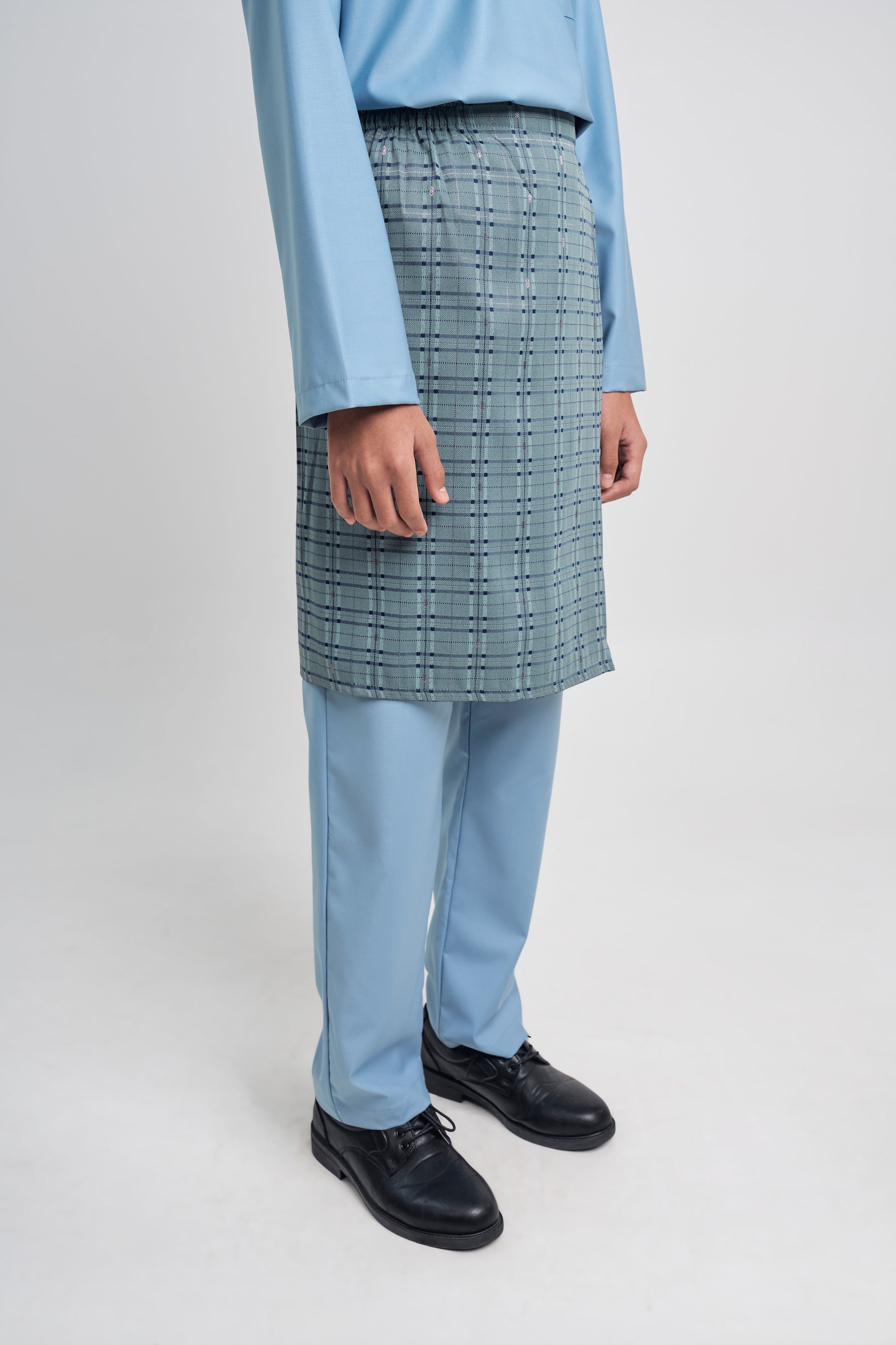 Patawali Boys Baju Melayu Cekak Musang - Light Blue