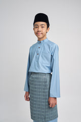 Patawali Boys Baju Melayu Cekak Musang - Light Blue