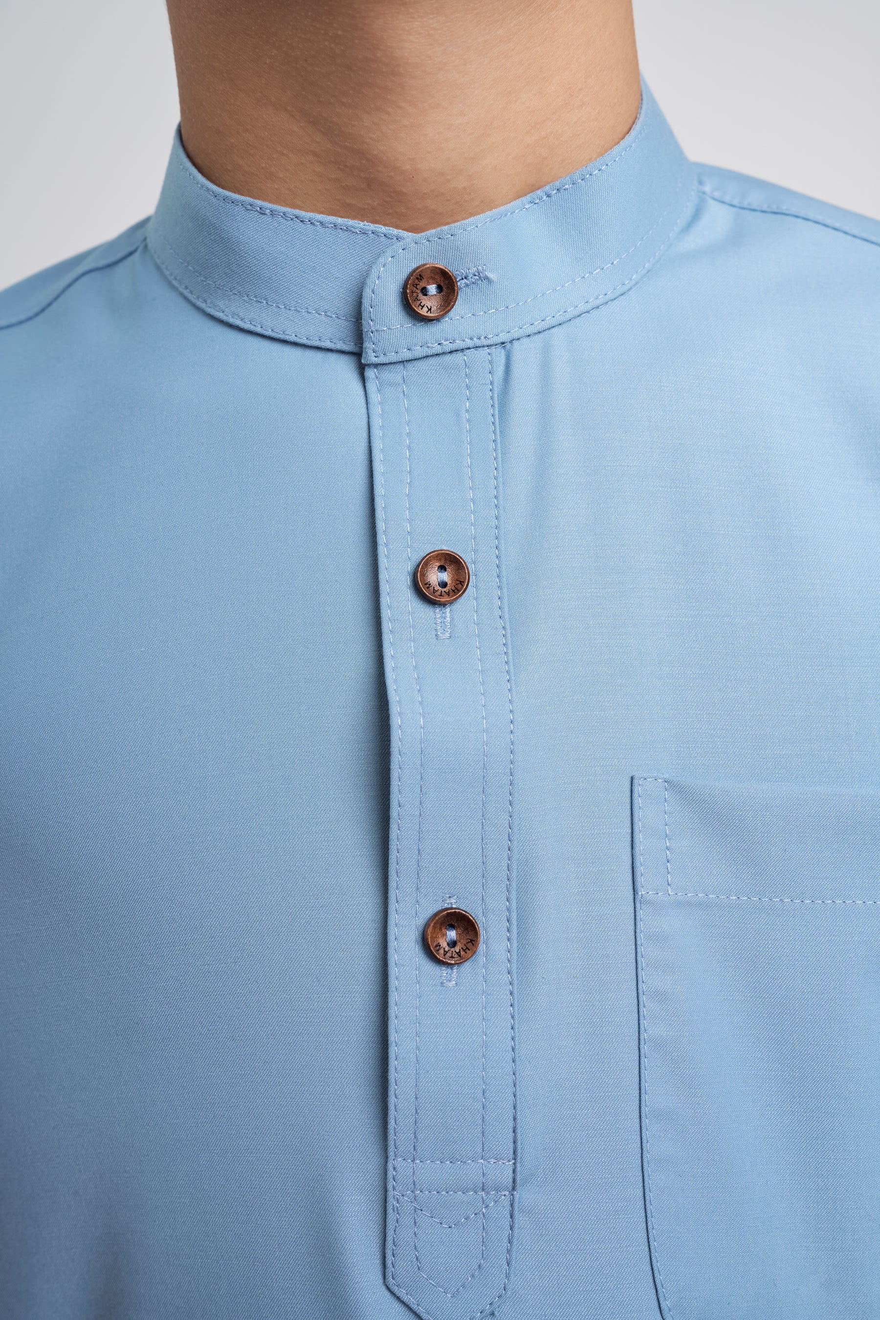 Patawali Boys Baju Melayu Cekak Musang - Light Blue