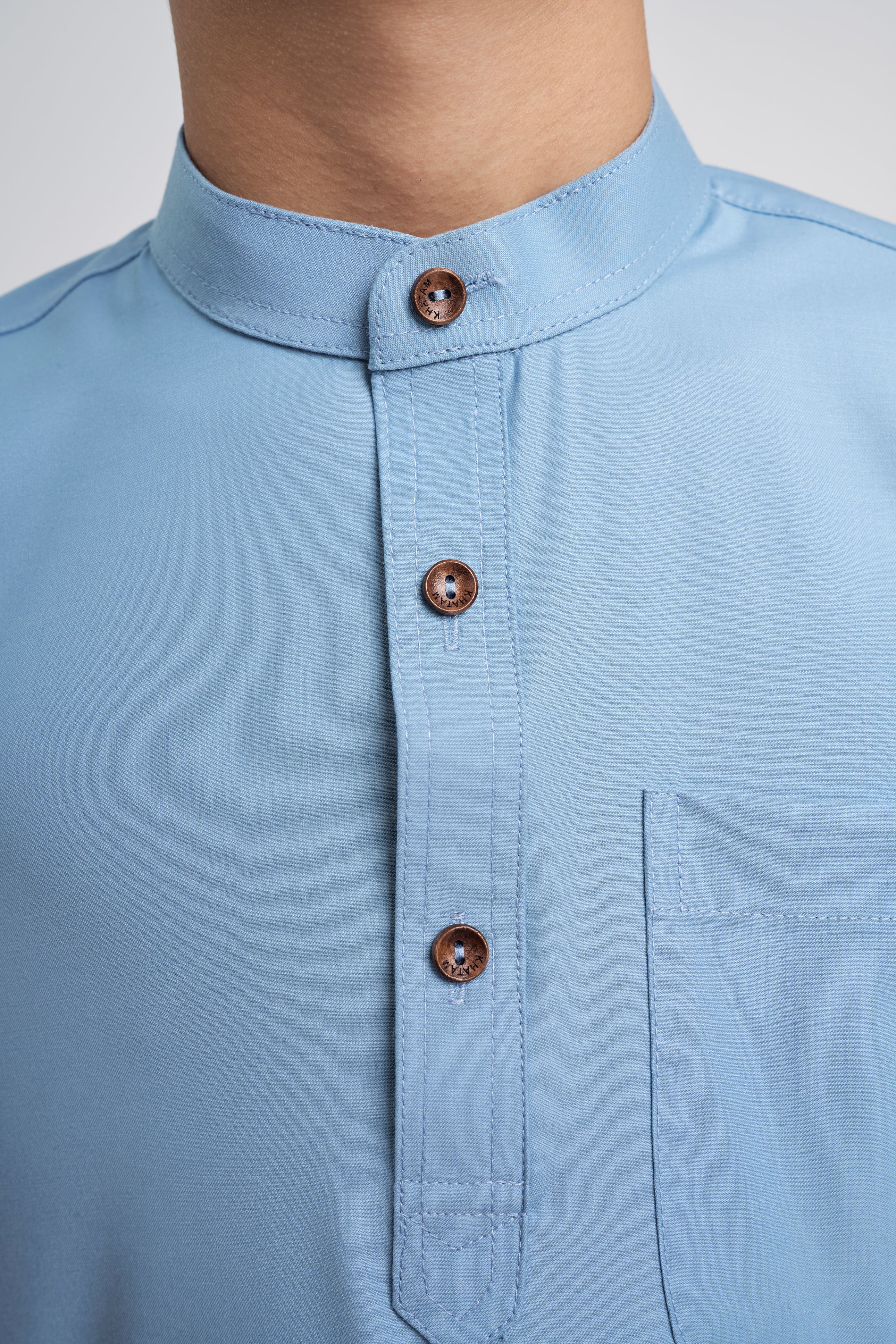 Patawali Boys Baju Melayu Cekak Musang - Light Blue