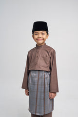 Patawali Boys Baju Melayu Cekak Musang - Espresso