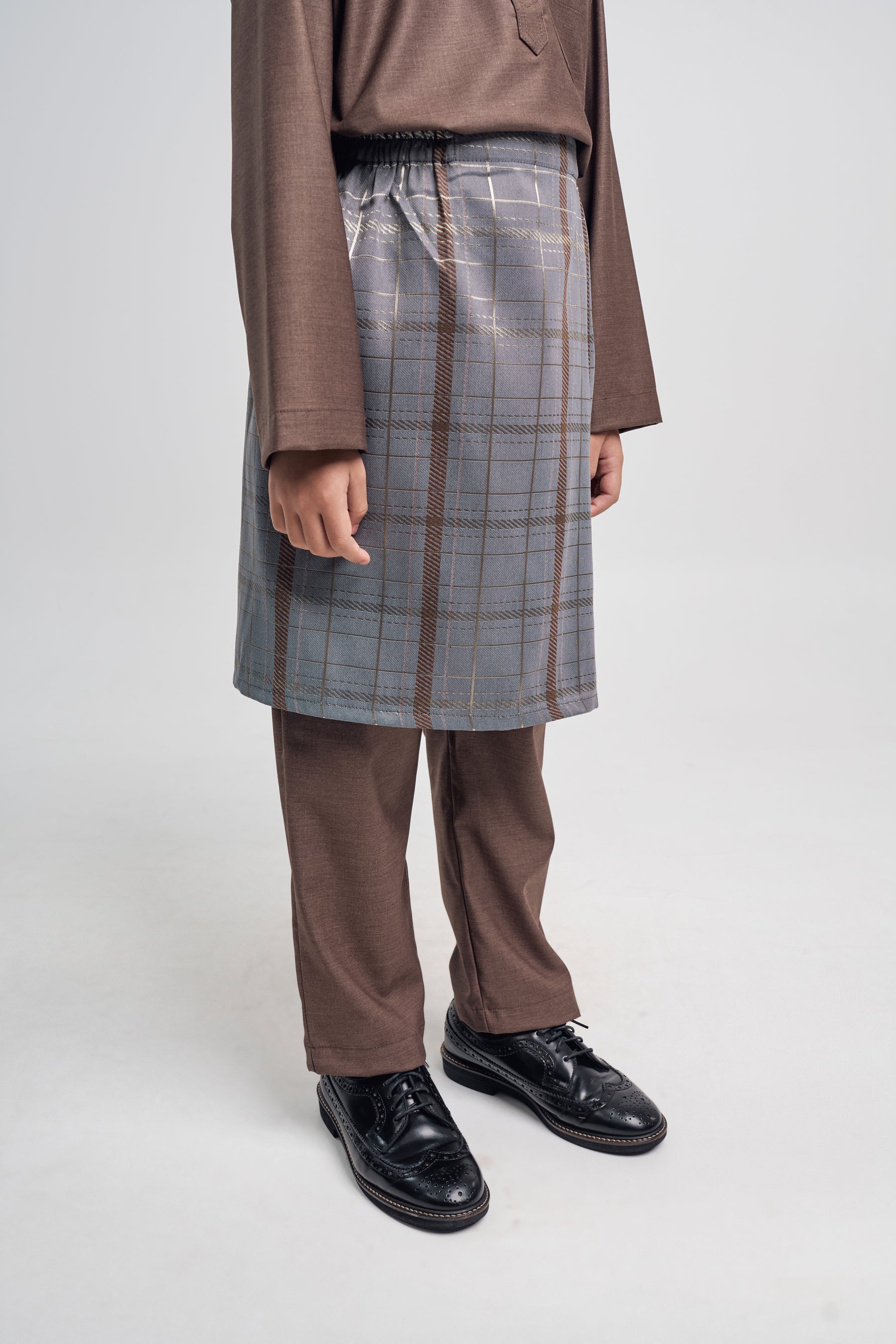 Patawali Boys Baju Melayu Cekak Musang - Espresso