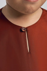 Patawali Boys Baju Melayu Teluk Belanga - Bean Brown