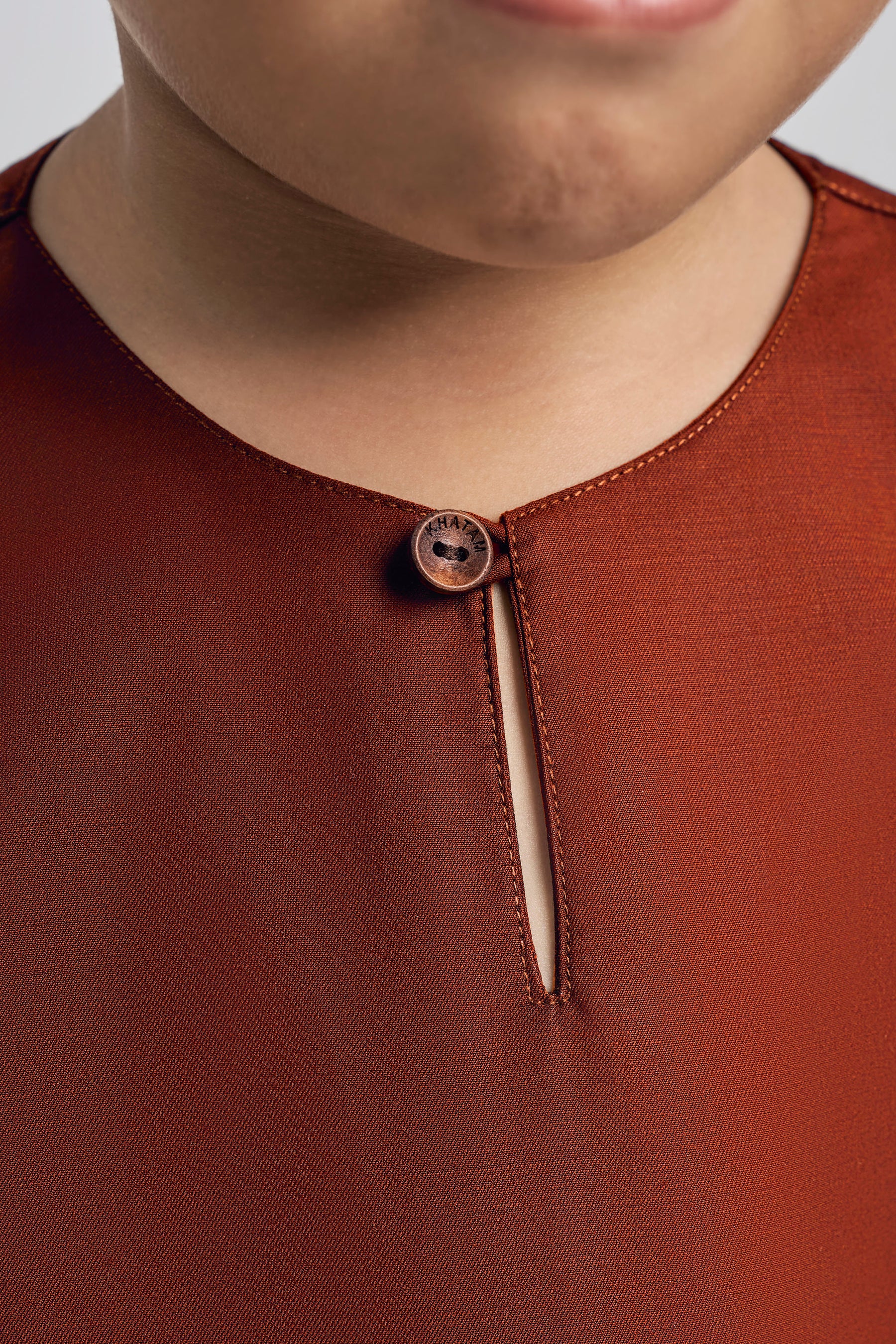 Patawali Boys Baju Melayu Teluk Belanga - Bean Brown