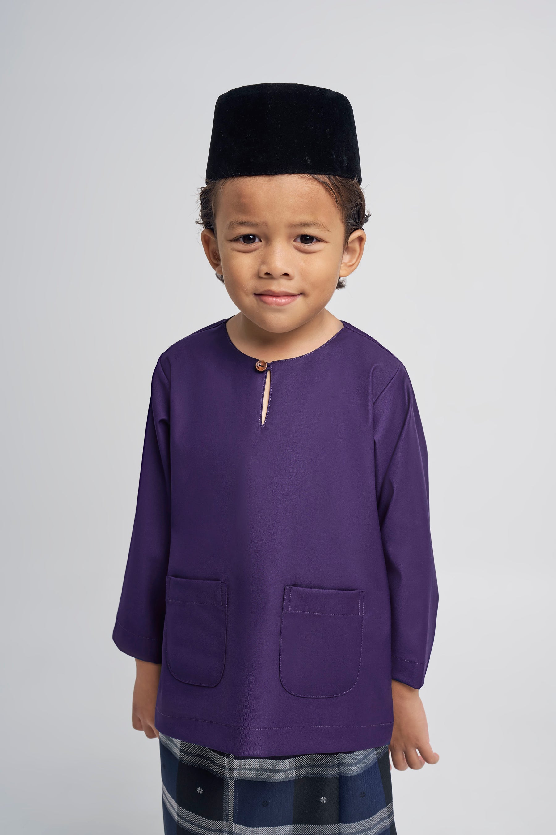 Patawali Boys Baju Melayu Teluk Belanga - Dark Indigo