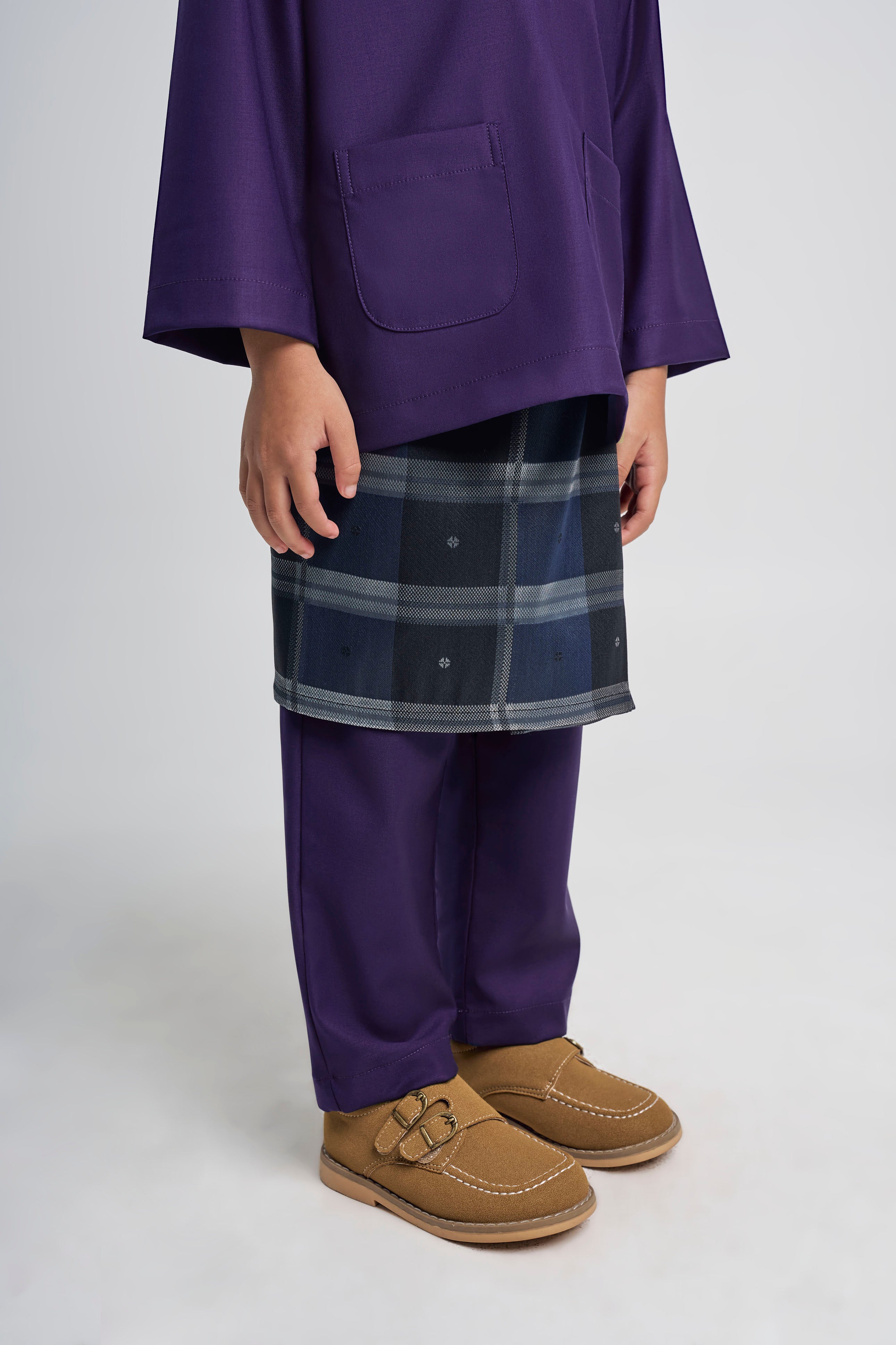 Patawali Boys Baju Melayu Teluk Belanga - Dark Indigo