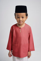 Patawali Boys Baju Melayu Teluk Belanga - Dark Rose