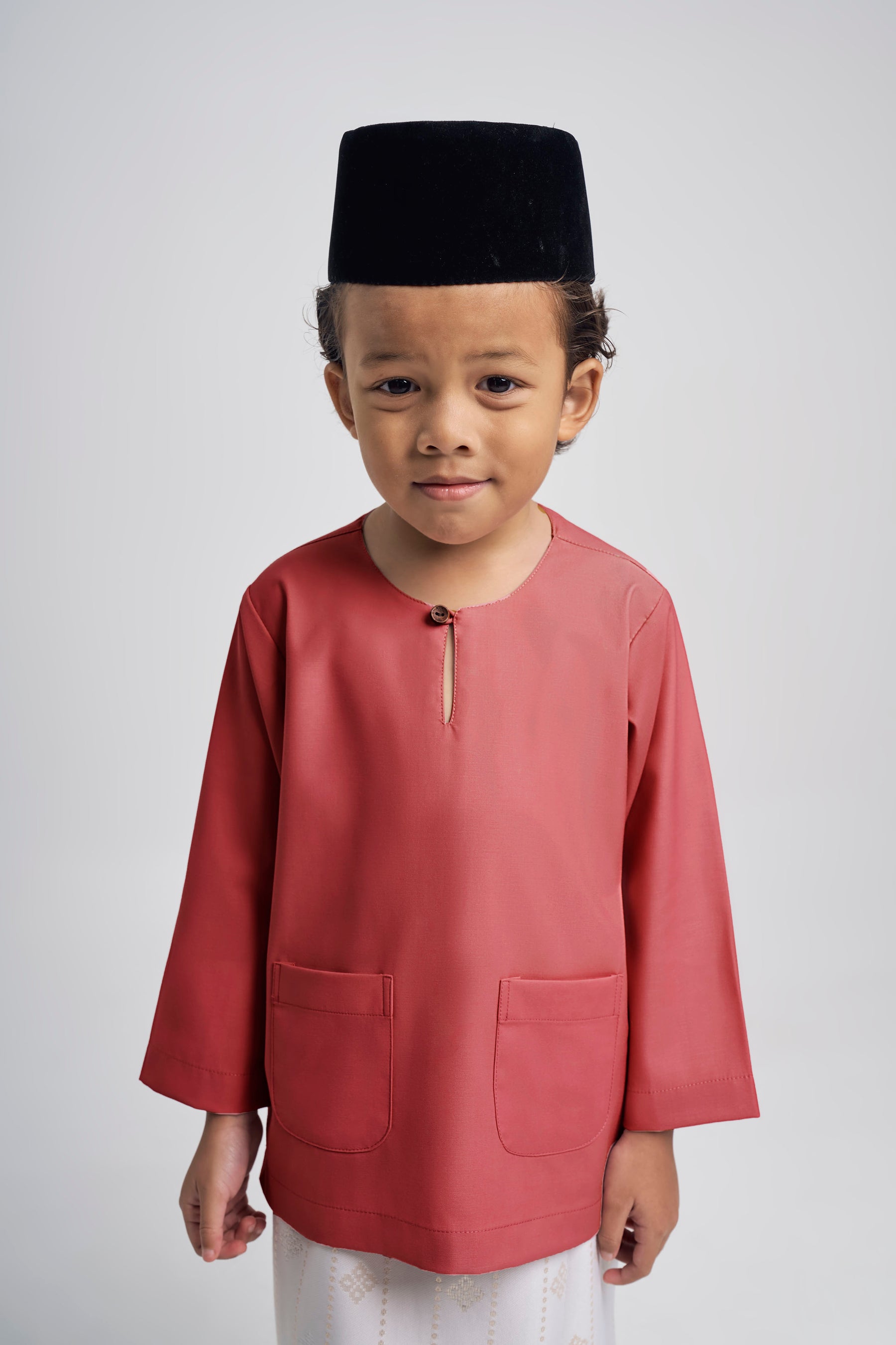 Patawali Boys Baju Melayu Teluk Belanga - Dark Rose
