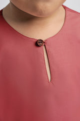 Patawali Boys Baju Melayu Teluk Belanga - Dark Rose