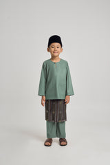 Patawali Boys Baju Melayu Teluk Belanga - Grass Green