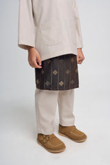 Patawali Boys Baju Melayu Teluk Belanga - Light Taupe