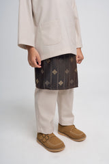 Patawali Boys Baju Melayu Teluk Belanga - Light Khaki