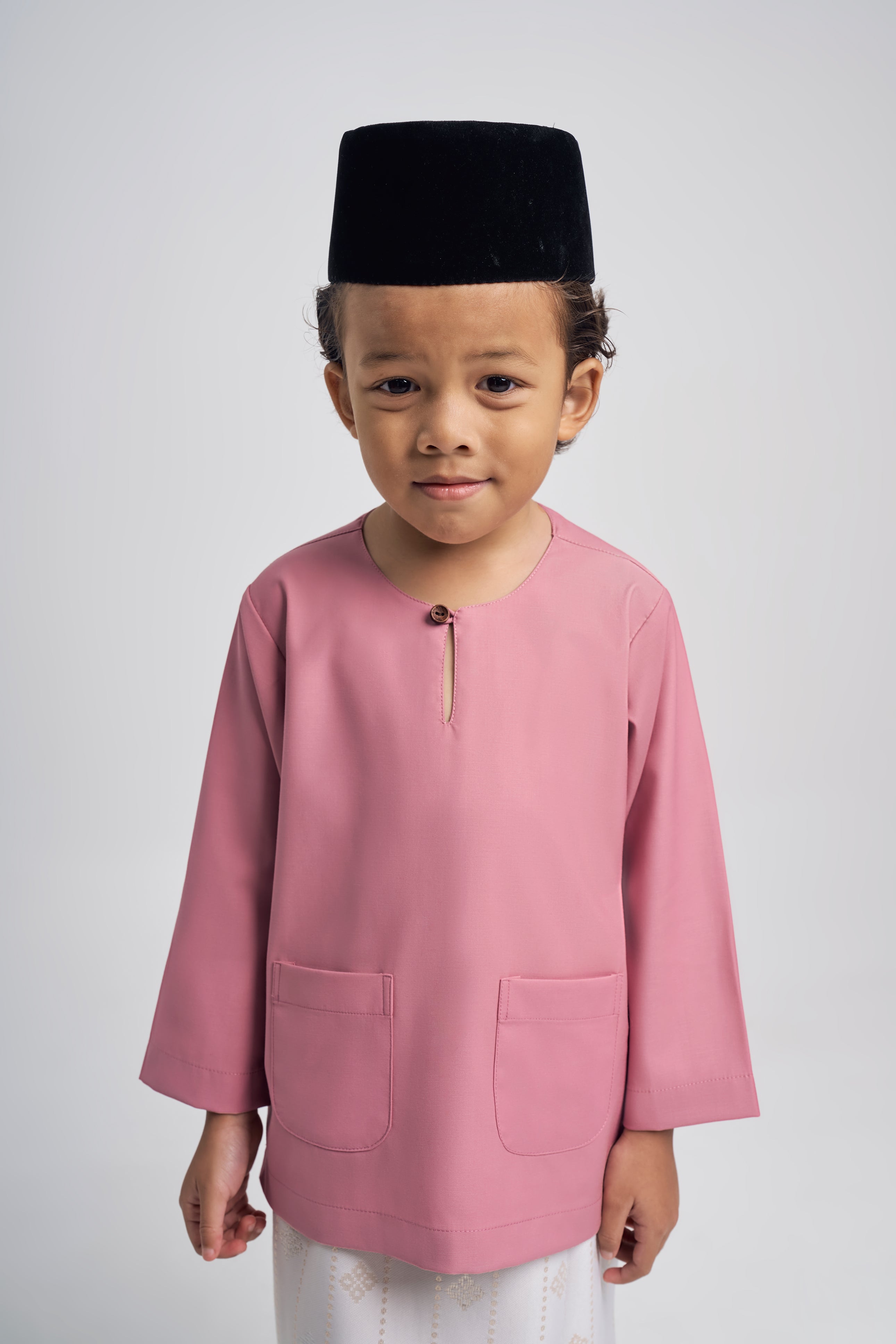 Patawali Boys Baju Melayu Teluk Belanga - Pink Belacan