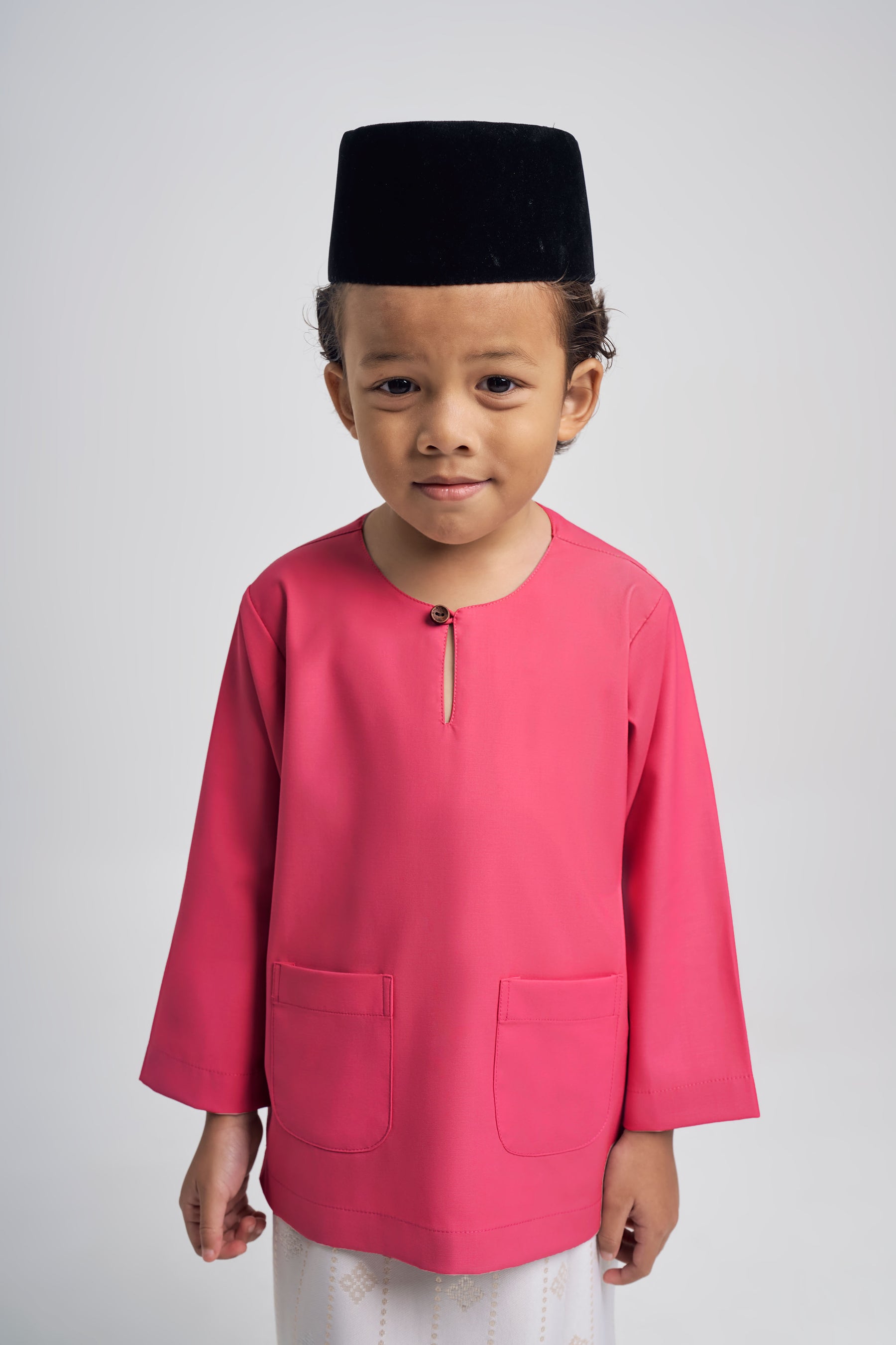 Patawali Boys Baju Melayu Teluk Belanga - Rose Red