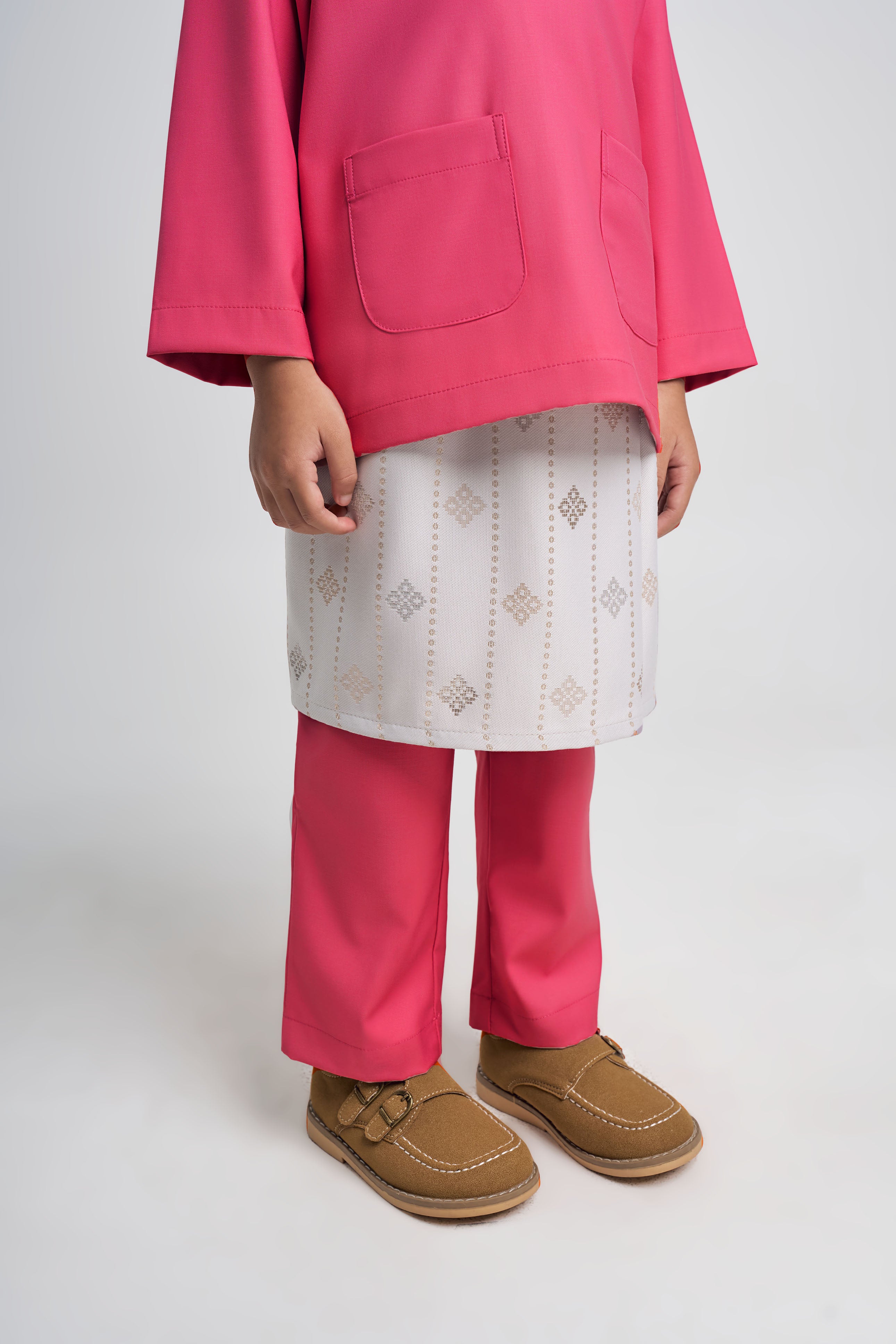 Patawali Boys Baju Melayu Teluk Belanga - Rose Red