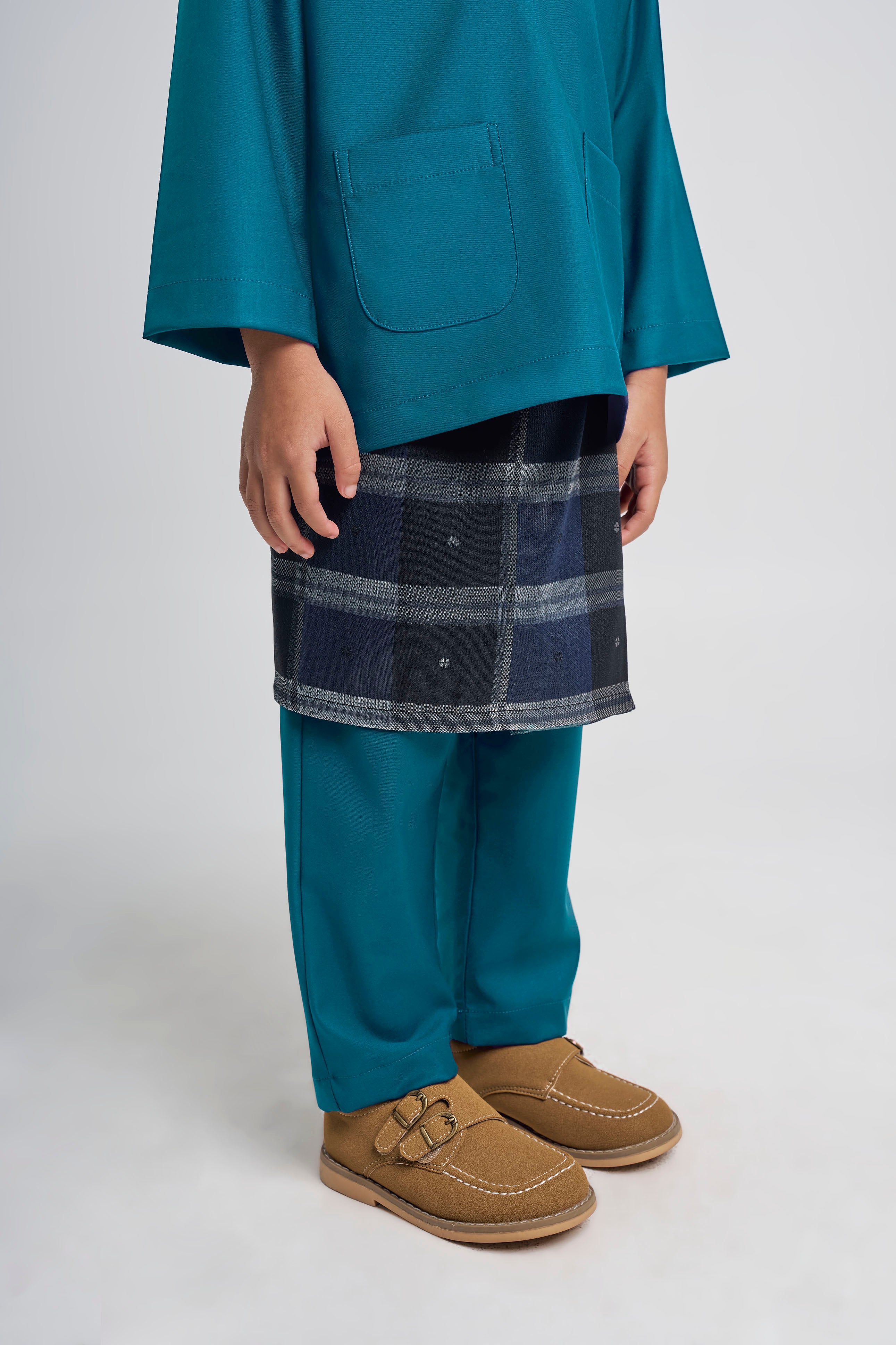 Patawali Boys Baju Melayu Teluk Belanga - Turquoise