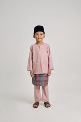 Patawali Boys Baju Melayu Teluk Belanga - Soft Pink
