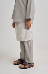 Patawali Boys Baju Melayu Teluk Belanga - Ash Grey
