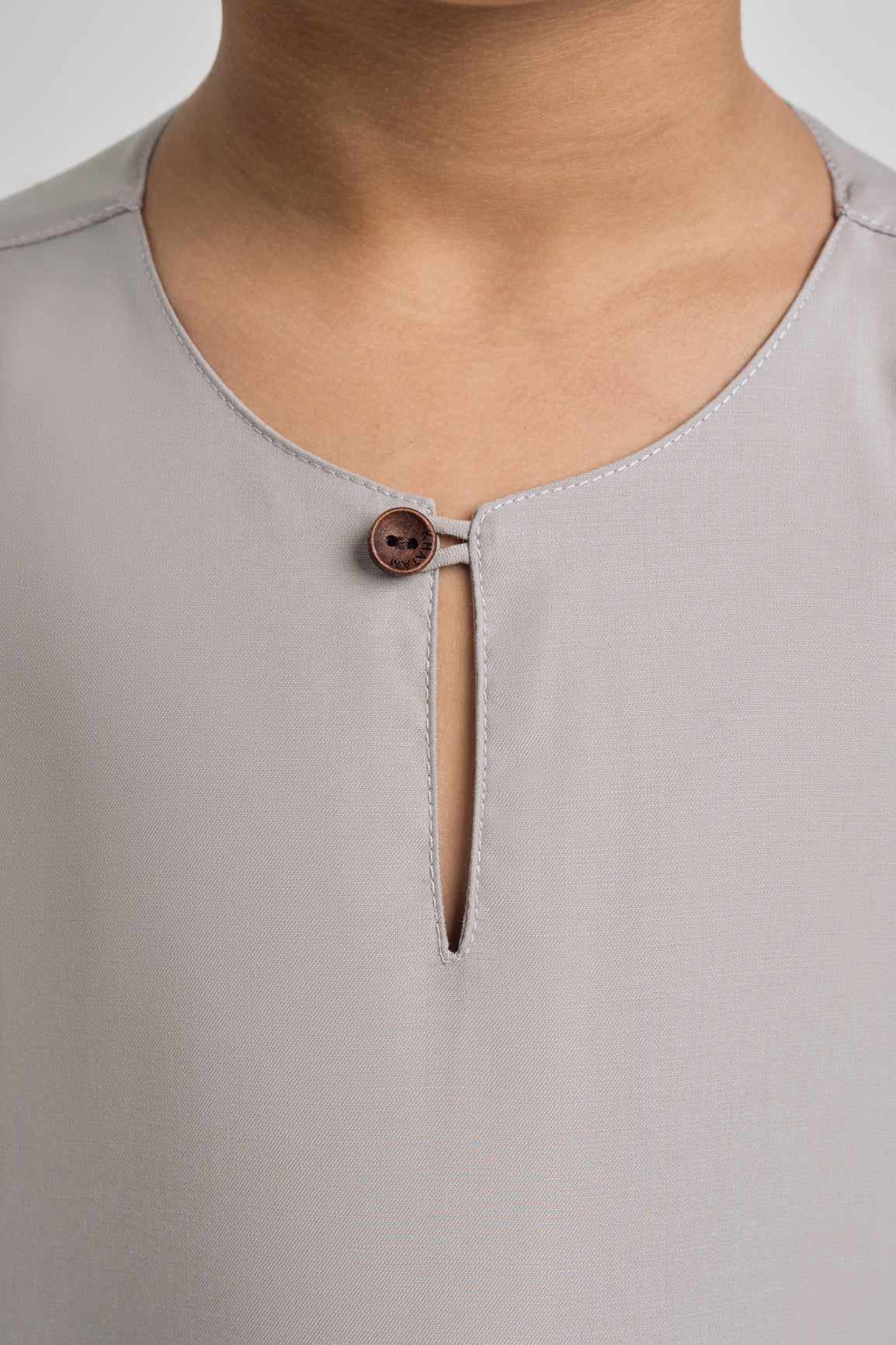 Patawali Boys Baju Melayu Teluk Belanga - Ash Grey