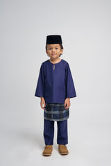 Patawali Boys Baju Melayu Teluk Belanga - Dark Navy
