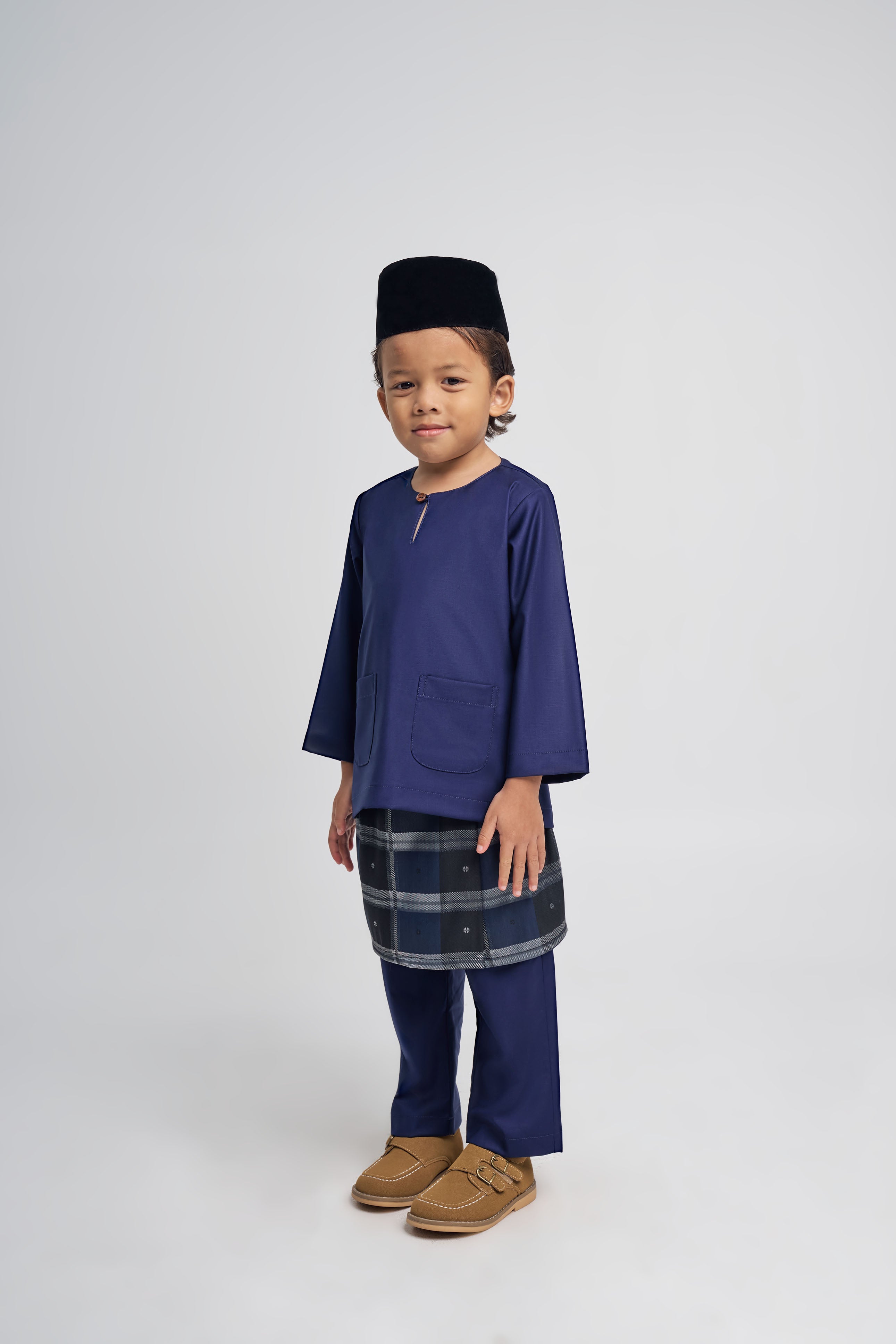 Patawali Boys Baju Melayu Teluk Belanga - Dark Navy