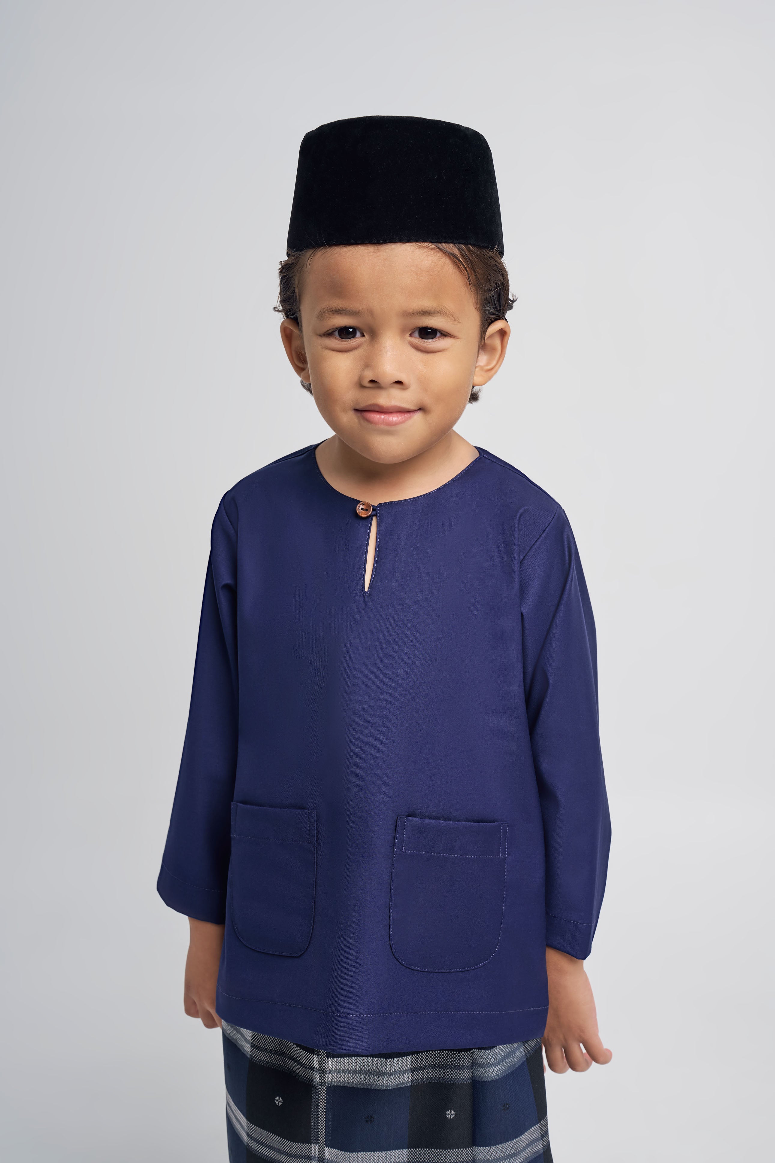 Patawali Boys Baju Melayu Teluk Belanga - Dark Navy