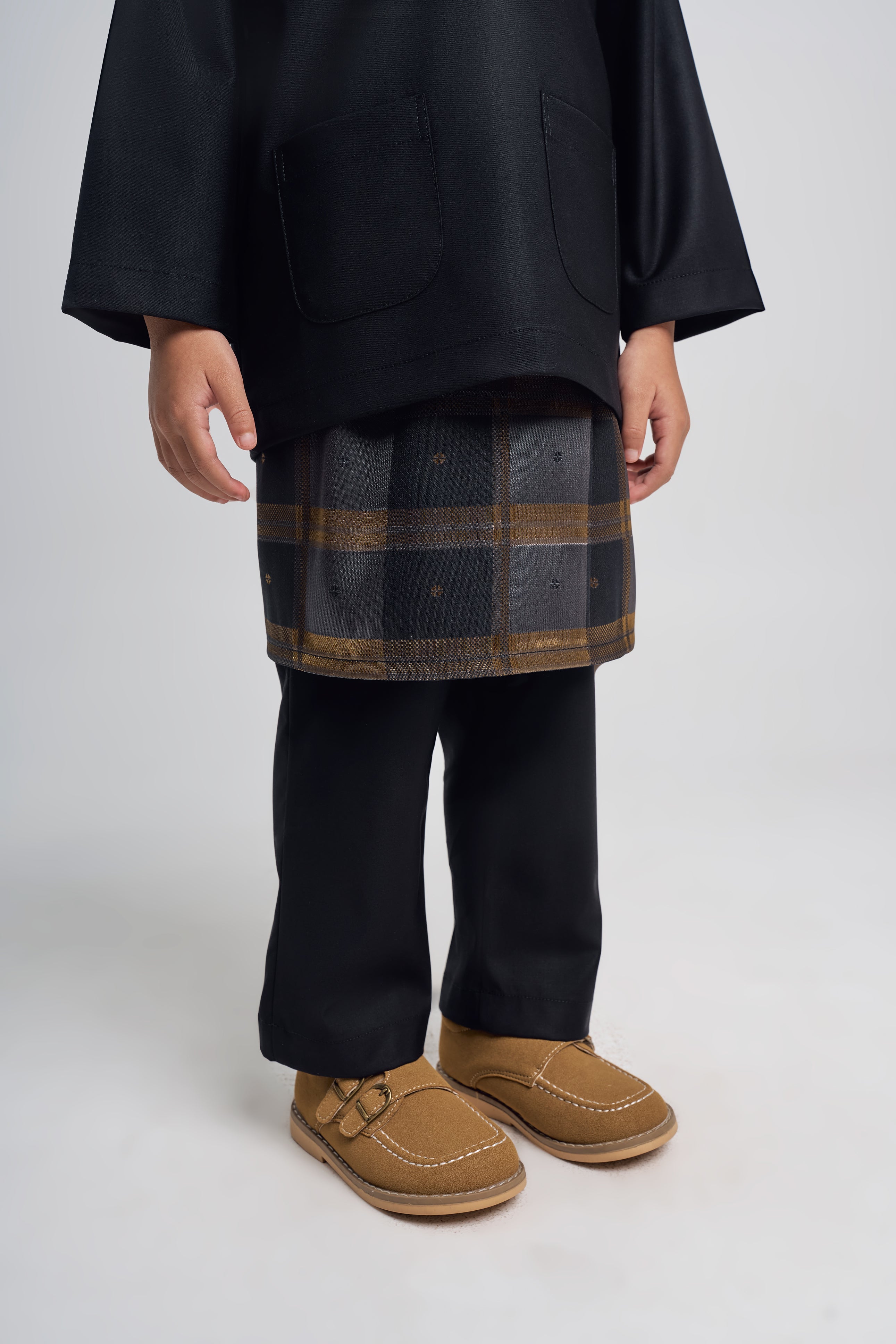 Patawali Boys Baju Melayu Teluk Belanga - Opal Black
