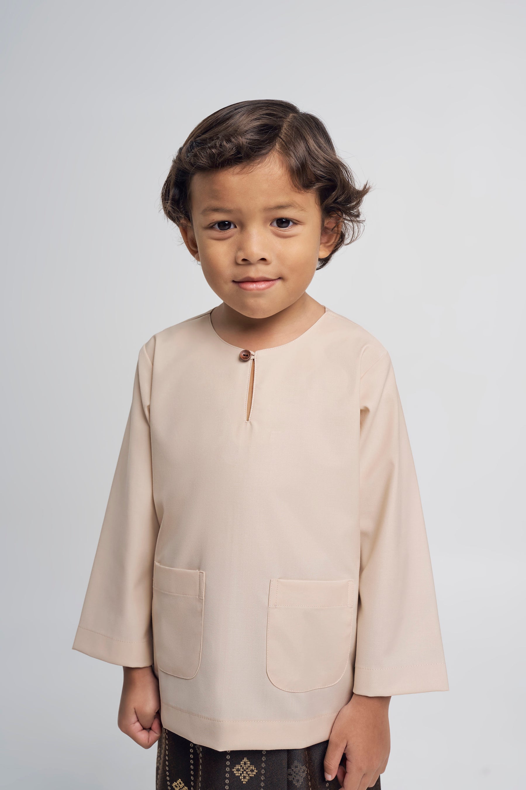 Patawali Boys Baju Melayu Teluk Belanga - Beige