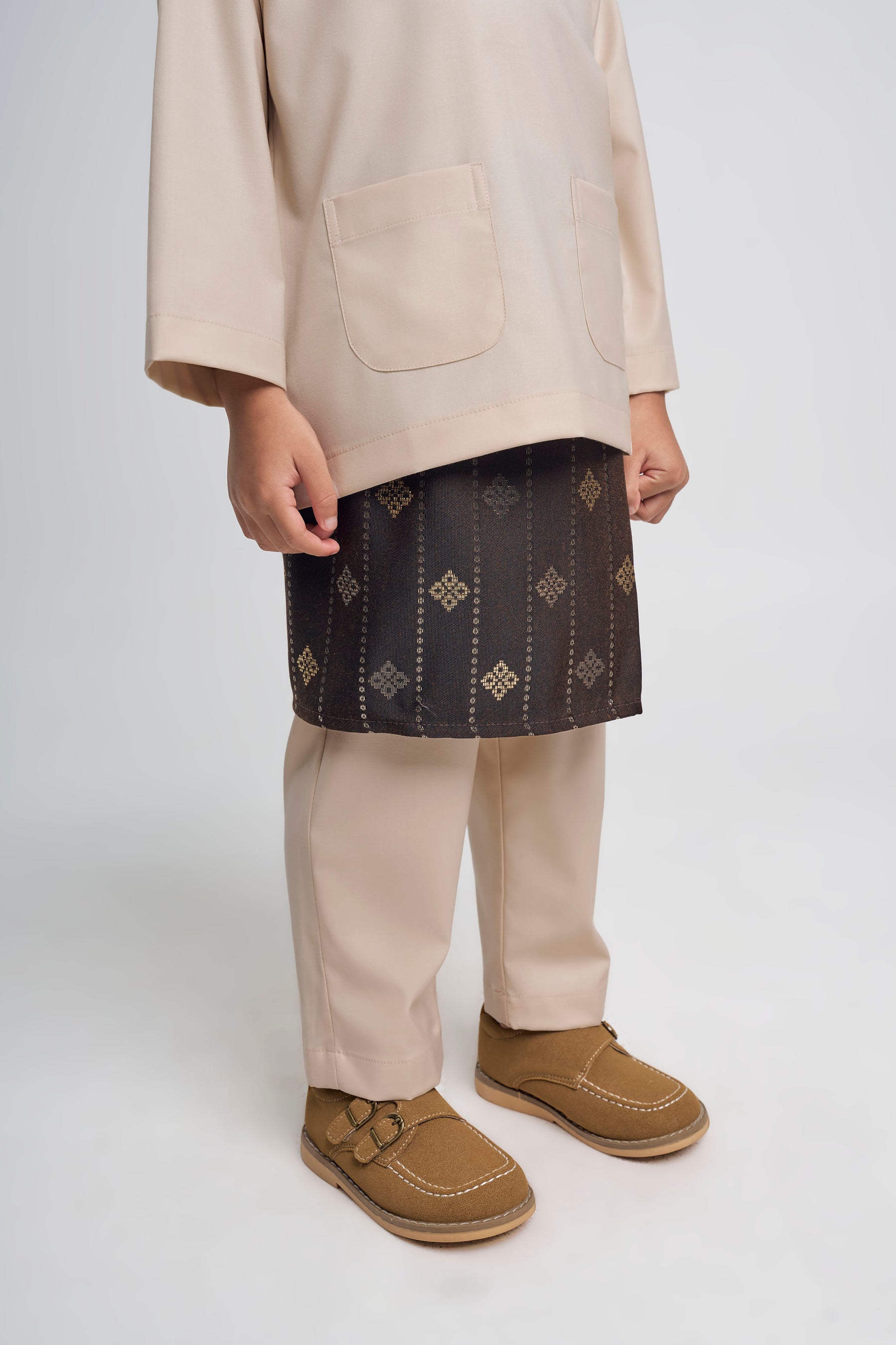 Patawali Boys Baju Melayu Teluk Belanga - Beige