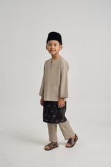 Patawali Boys Baju Melayu Teluk Belanga - Light Olive