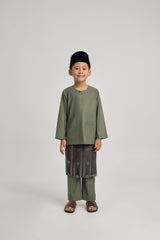 Patawali Boys Baju Melayu Teluk Belanga - Pickle Green