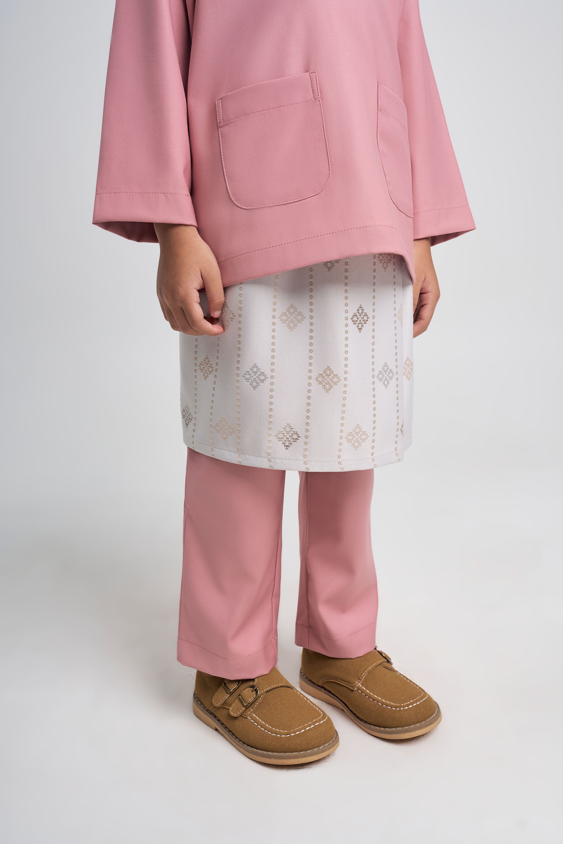 Patawali Boys Baju Melayu Teluk Belanga - Dusty Pink