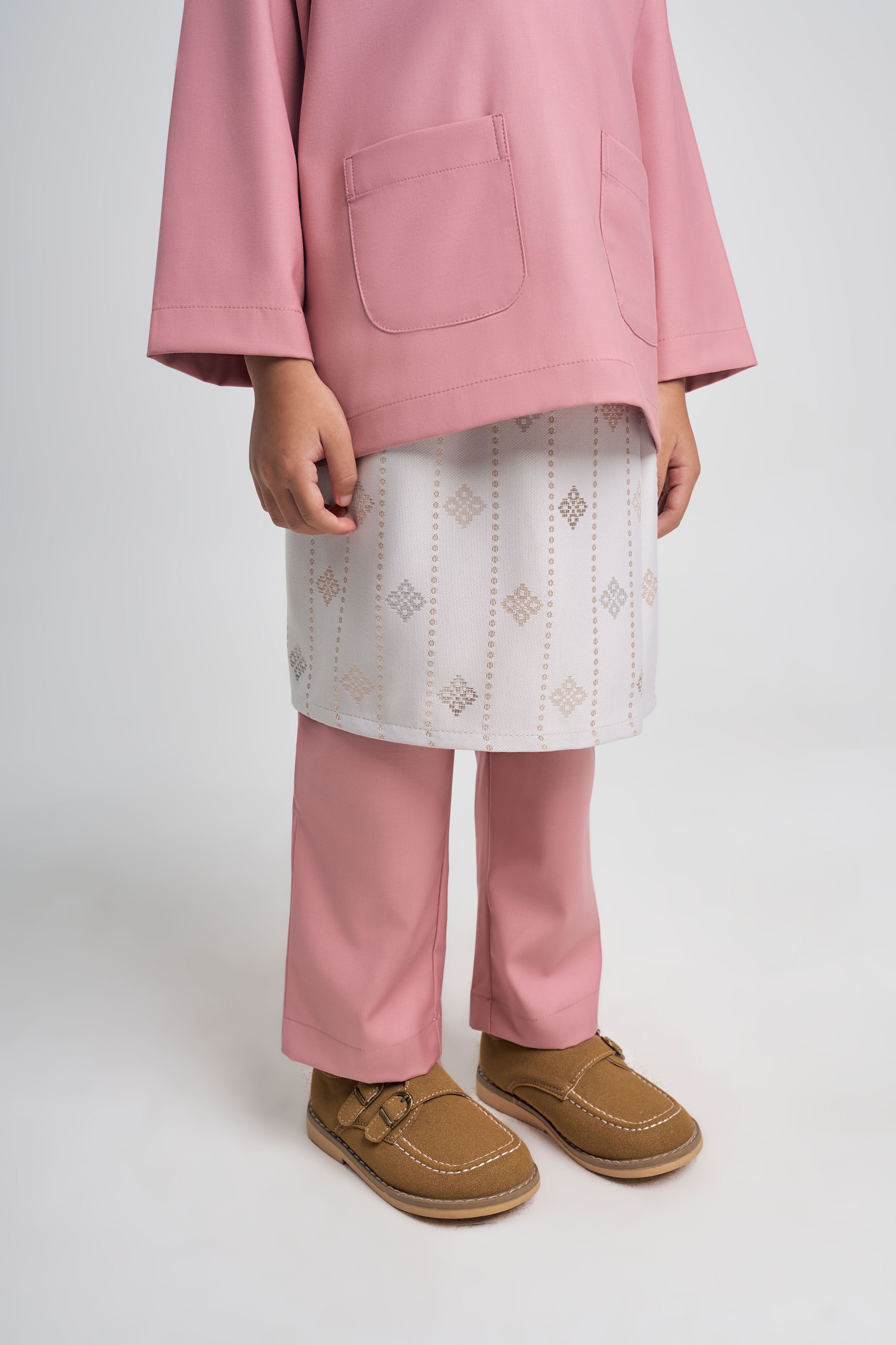 Patawali Boys Baju Melayu Teluk Belanga - Dusty Pink