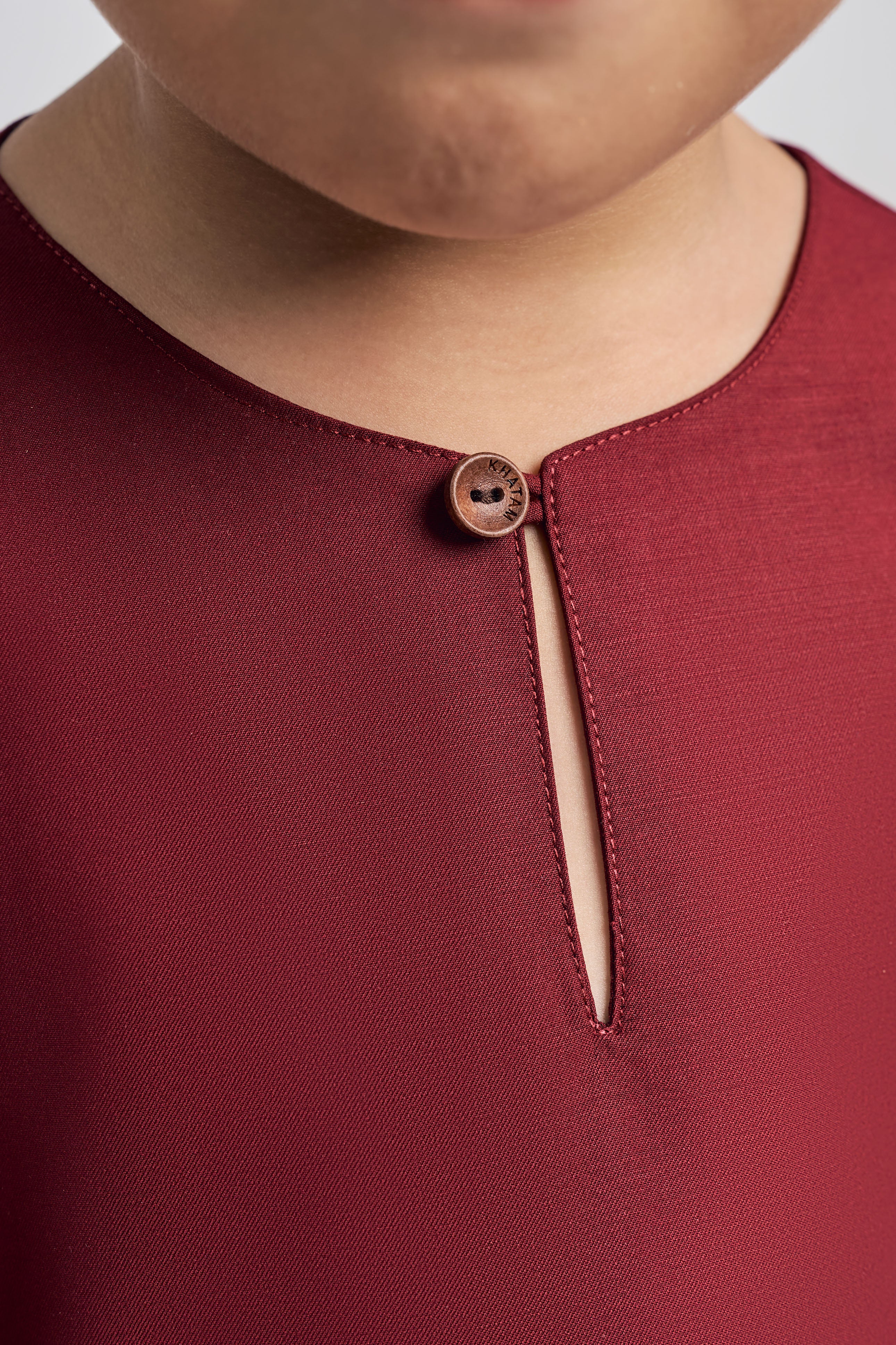 Patawali Boys Baju Melayu Teluk Belanga - Mahogany Red