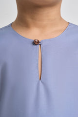 Patawali Boys Baju Melayu Teluk Belanga - Stone Blue