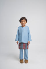 Patawali Boys Baju Melayu Teluk Belanga - Light Blue