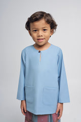 Patawali Boys Baju Melayu Teluk Belanga - Light Blue