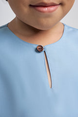 Patawali Boys Baju Melayu Teluk Belanga - Light Blue