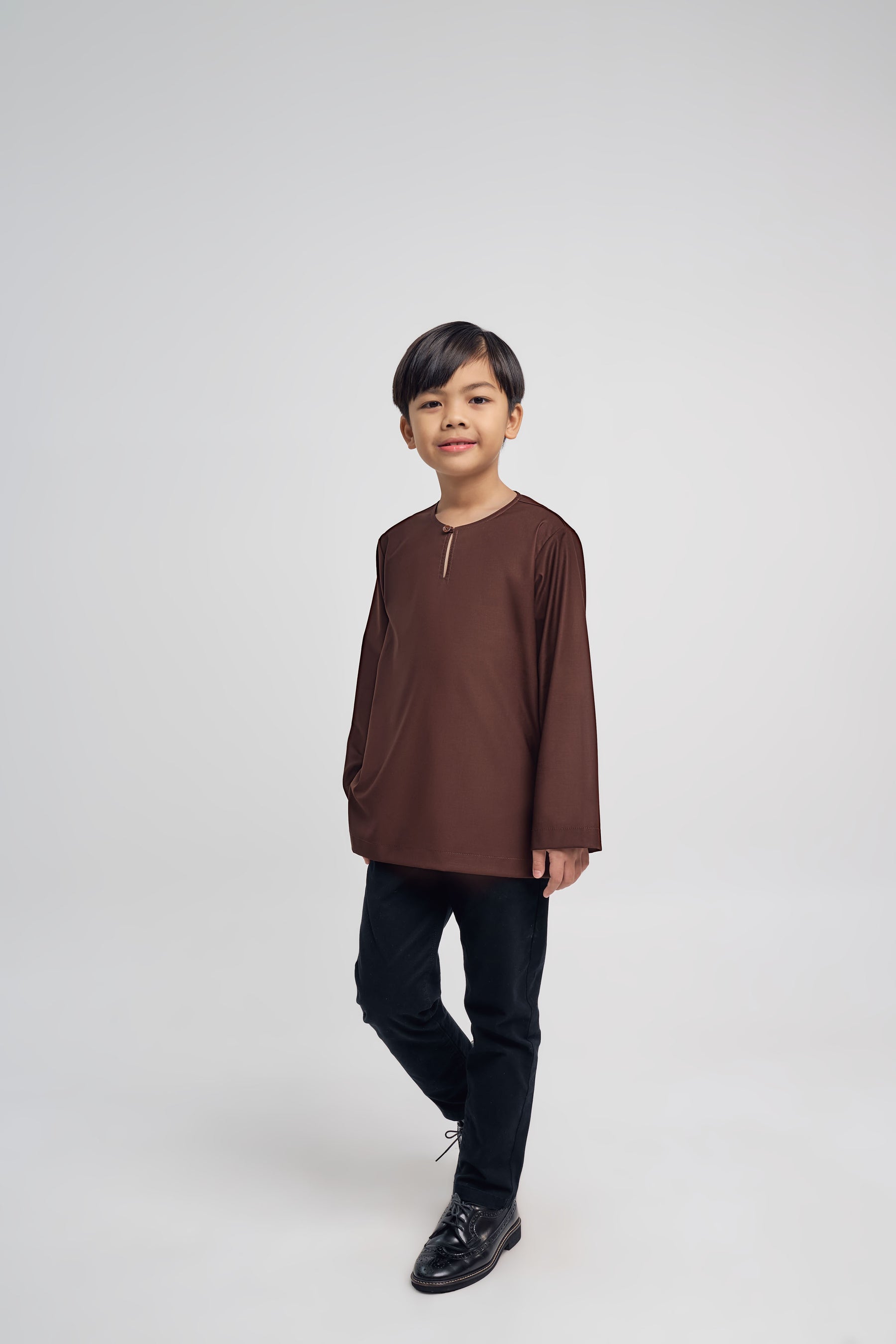 Patawali Boys Top - Dark Brown