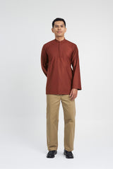 Patawali Collared Top  - Bean Brown