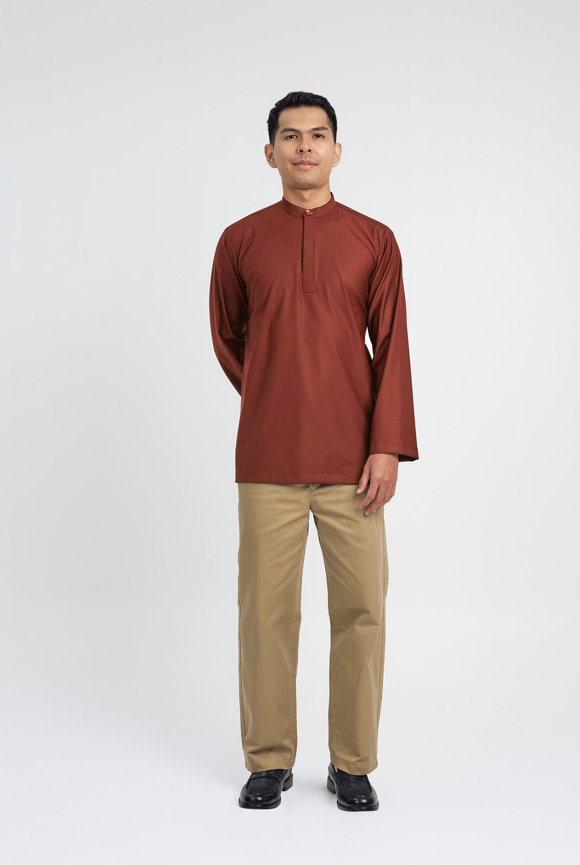 Patawali Collared Top  - Bean Brown