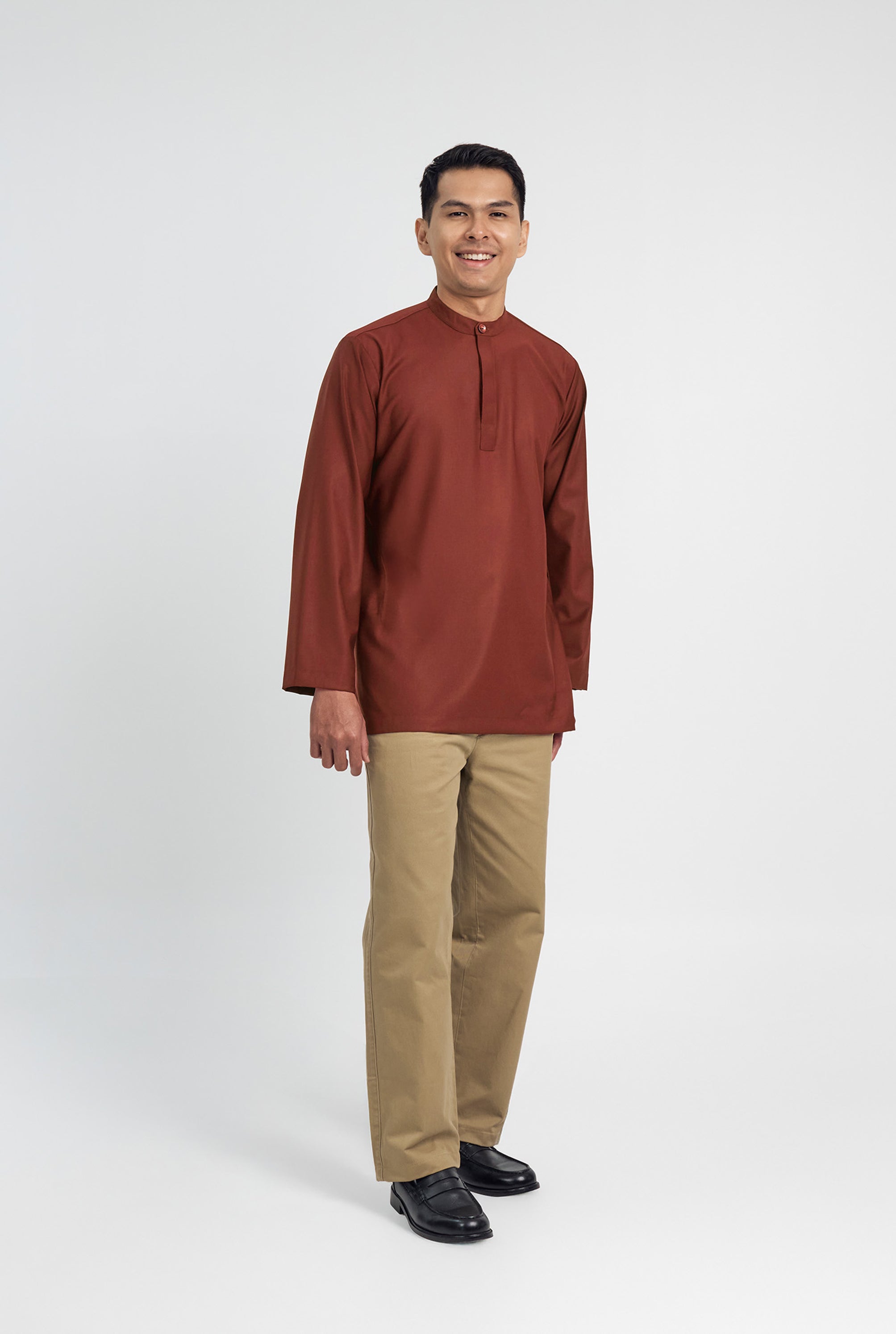 Patawali Collared Top  - Bean Brown