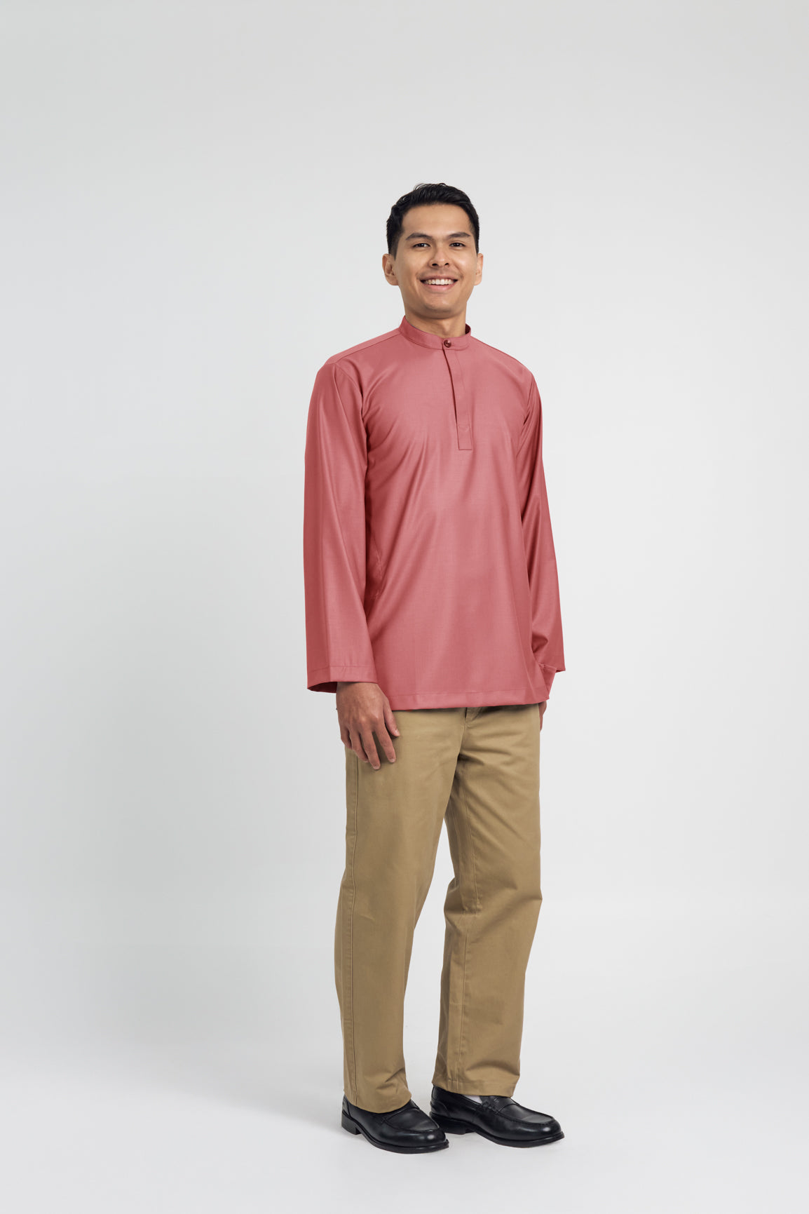Patawali Collared Top  - Dark Rose